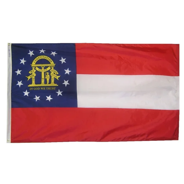 Annin Flagmakers 5 ft. x 8 ft. Nylon Georgia State Flag