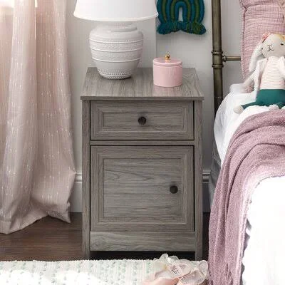 Lindberg Classic Groove 1 Drawer Nightstand Gracie Oaks Color: Slate Gray