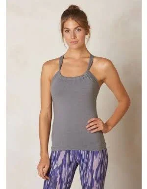 Women's Prana Quinn Chakara Top - Heather Grey