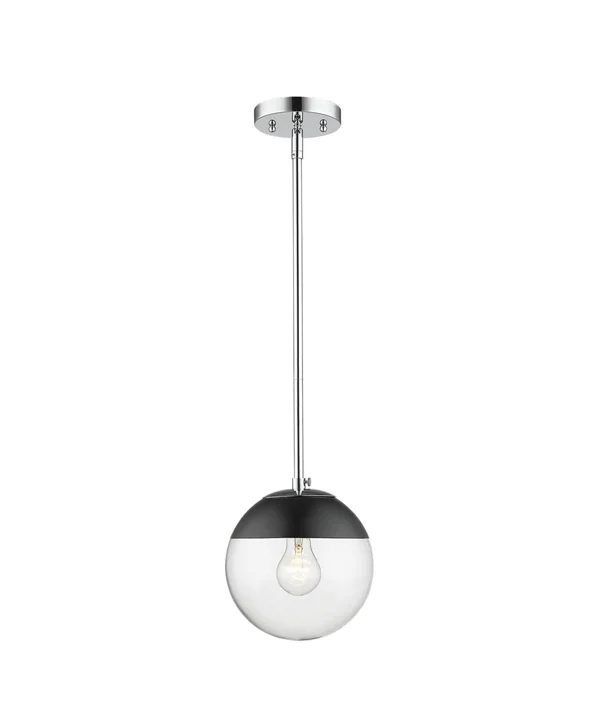 Golden Lighting 3219-S-CH-BLK Dixon Mini Pendant Chrome