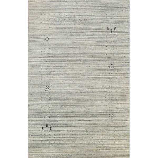 Contemporary Gabbeh Oriental Area Rug 5x8