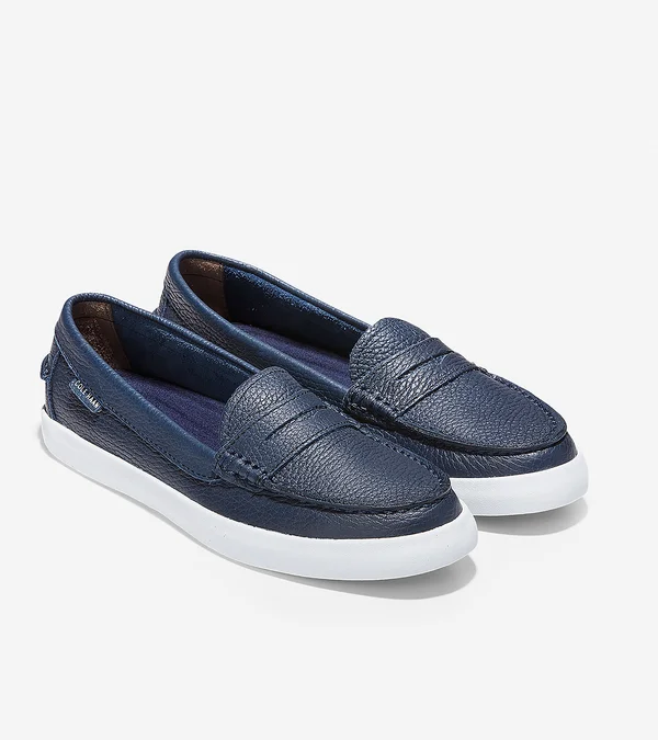 Cole Haan Nantucket Leather Penny Loafers, Navy, Peacoat, Women's, 5B
