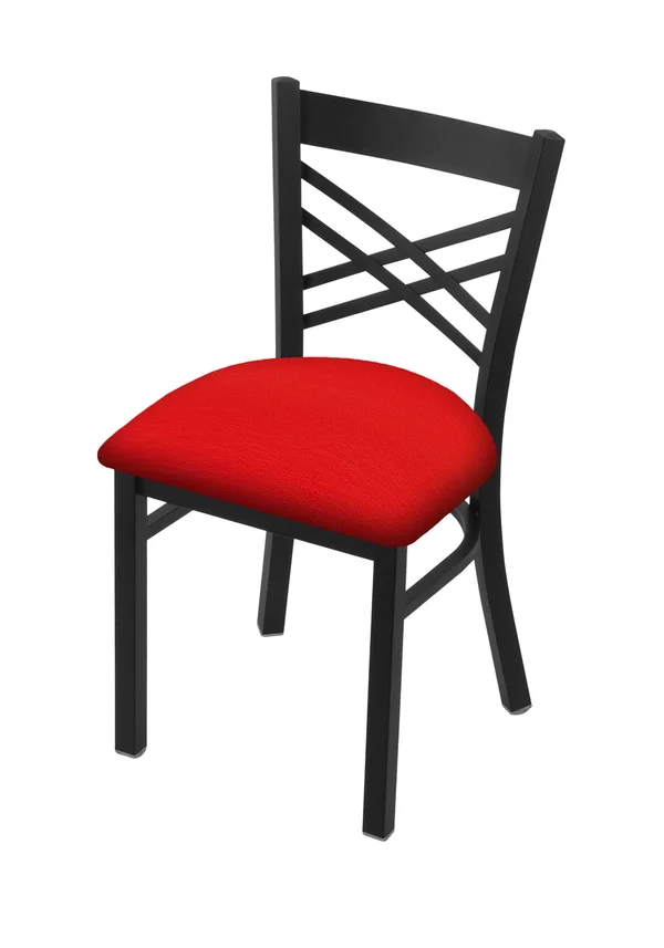 Holland Bar Stool 620 18x22 Catalina Black Wrinkle Chair with Allante Beechwood Seat