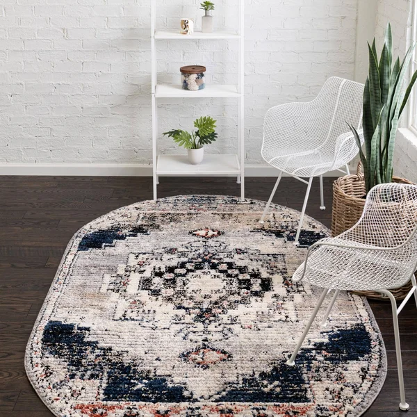 Tucson 4x6 Oval Gray Area Rug