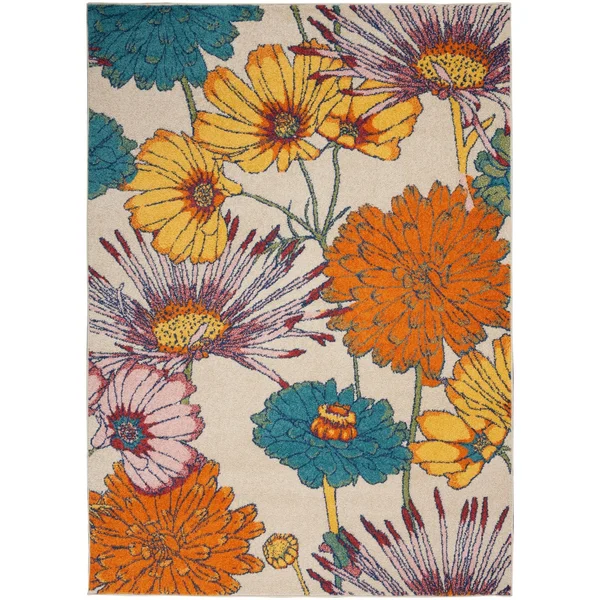 Nourison Allur ALR06 Area Rug, Turquoise Multicolor, 9& x 12&