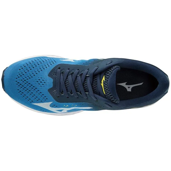 Mizuno - Men's Wave Shadow 3 Running Shoe - Campanula-White, Size 9