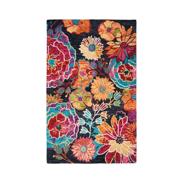 Safavieh Aspen Rug Collection APN520H - Charcoal - Blue - 10& x 14&