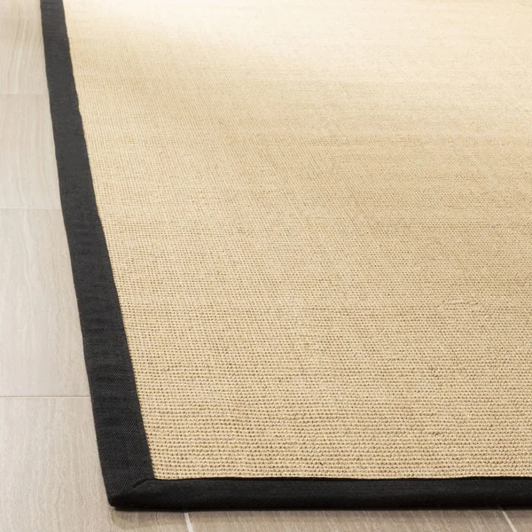 Safavieh NF131A Natural Fiber Beige, Black Area Rug - 8& x 10&