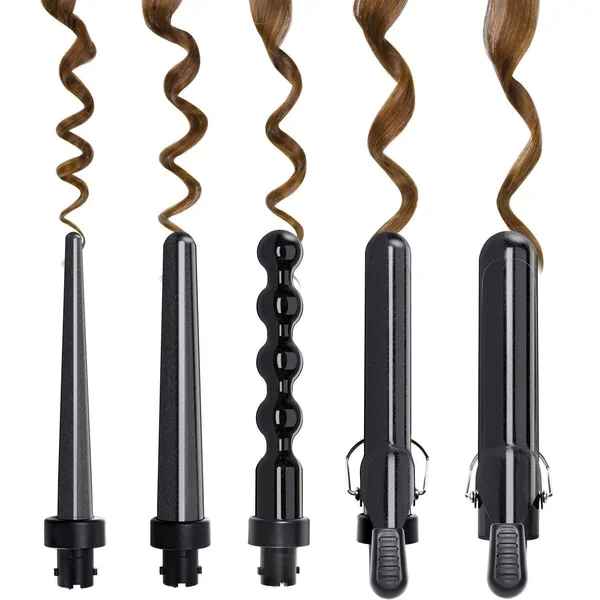 Parwin Pro 5 in 1 Professional Curling Iron and Wand Set -Interchangeable Cool
