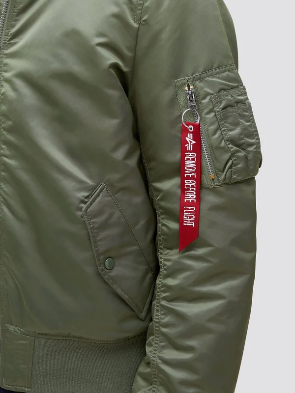 MA-1 Natus Bomber Jacket - Black/New Silver Lining, Xs, Alpha Industries