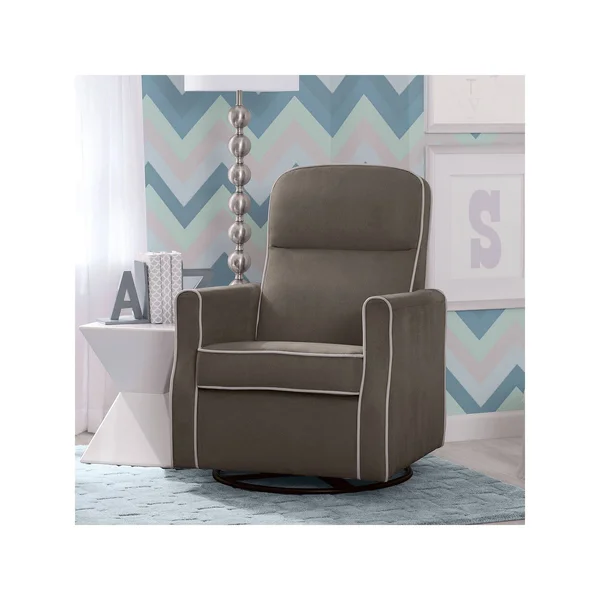 Delta Children Clair Slim Nursery Glider Swivel Rocker Chair - Graphite
