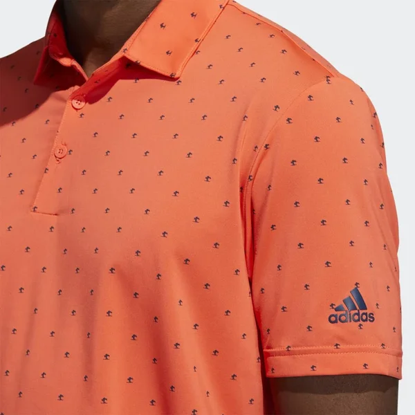 Adidas Ultimate365 Printed Polo Shirt (XXL) in Coral