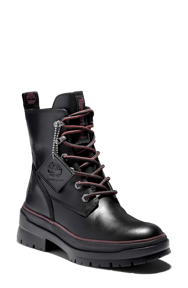 Timberland Women's Malynn EK+ Waterproof Lace-Up Boots Black Full-Grain - Size 9 Medium