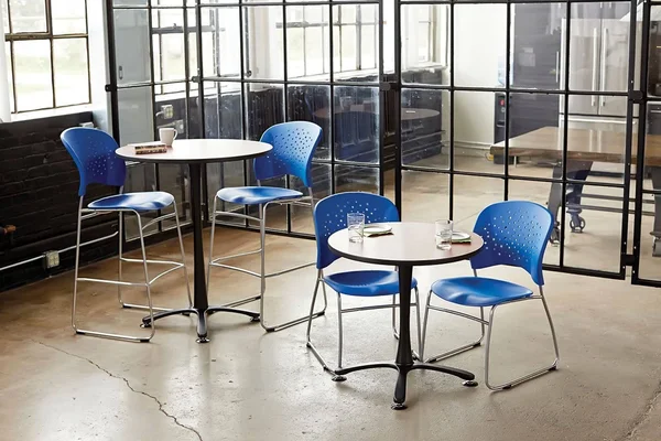 Safco Cha-Cha Bistro-Height - x Base - 36x22 Round silver/cherry