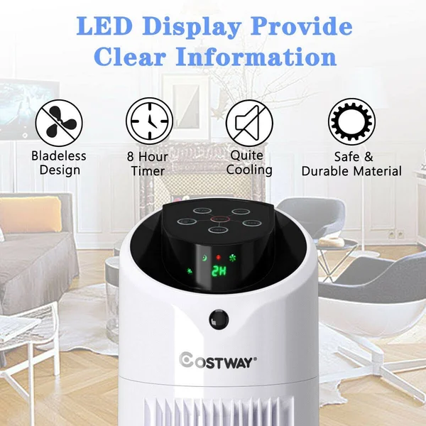 Costway Portable Air Humidify Tower Fan with Remote Control