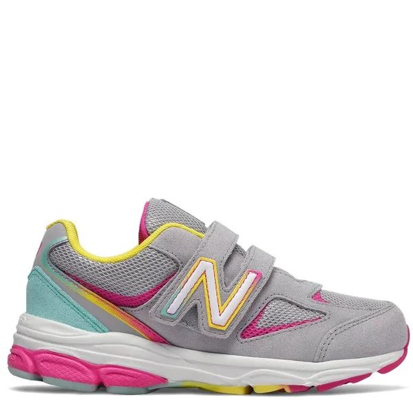 New Balance Kids& Hook and Loop 888v2 - Grey/White (Size 11.5 X-Wide)