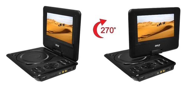 Pyle 9x22 Widescreen High Resolution Portable Monitor w/ Built-In DVD, MP3, MP4 Players