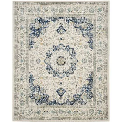 Elson Oriental Ivory/Blue Area Rug Mistana Rug Size: Rectangle 5&1x22 x 7&6x22