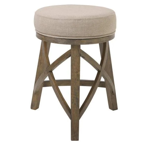Regal 25x22 Counter Height Swivel Stool with Cream Fabric