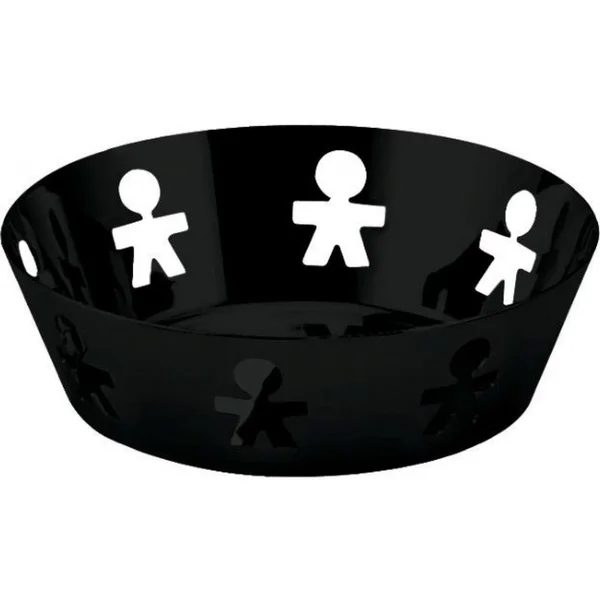 Alessi Girotondo Round Basket Black