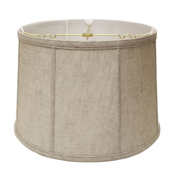Cloth & Wire Slant Retro Drum Softback Lampshade with Washer Oatmeal