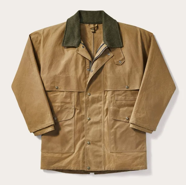 Filson Tin Cloth Alaska Fit Packer Coat - Dark Tan, Xs