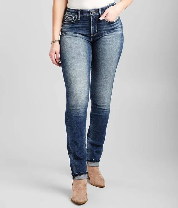 Buckle Black Fit NO. 93 Mid-Rise Straight Jean - Blue 33/32, Women's