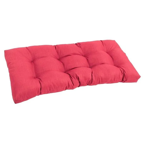 Blazing Needles Reo Stripe Outdoor All Weather Loveseat Cushion Montserrat Sangria Stripes
