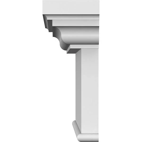 Ekena Millwork CRH07X48BT 48x22 Bottom Width x 52x22 Top Width x 7 1/4x22H x 1x22P, Craftsman Crosshead with Bottom Trim