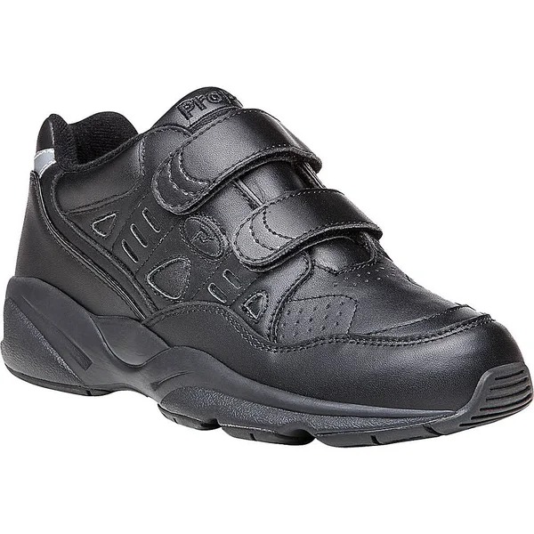 Propet Men's Stability Walker Strap Shoe, Size: 8, Black
