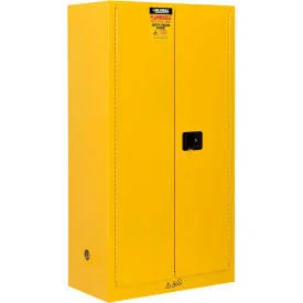 Global Industrial Flammable Cabinet - Manual Close Double DOOR, 44 Gallon, 34x22Wx18x22Dx65x22H