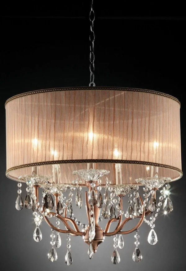 Furniture of America Cecelia Hanging Crystal Ceiling Lamp