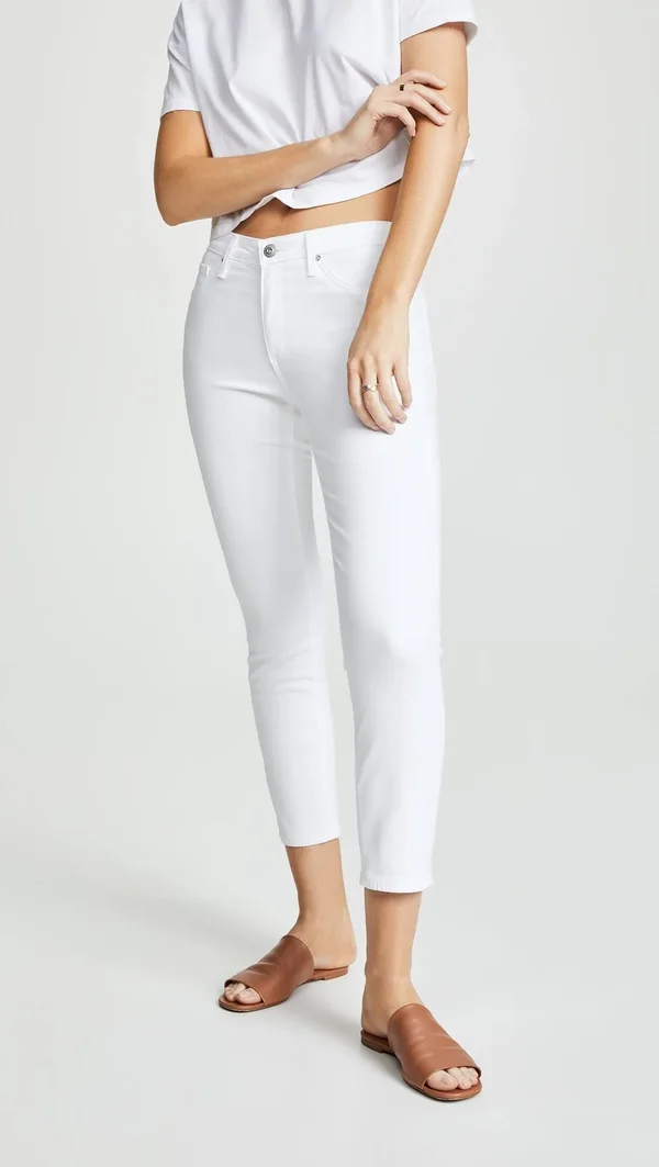 Ag The Prima Crop Jeans White 30