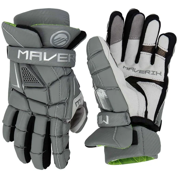 Maverik M5 Glove Lacrosse Gloves - Grey, Size: Small