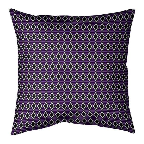 Porch & den Haide Classic Geometric Diamonds Throw Pillow - 20 x 20 - Purple - Polyester