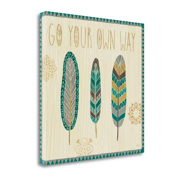 26x22 x 26x22 Cool Feathers III Giclee Print on Gallery Wrap Canvas