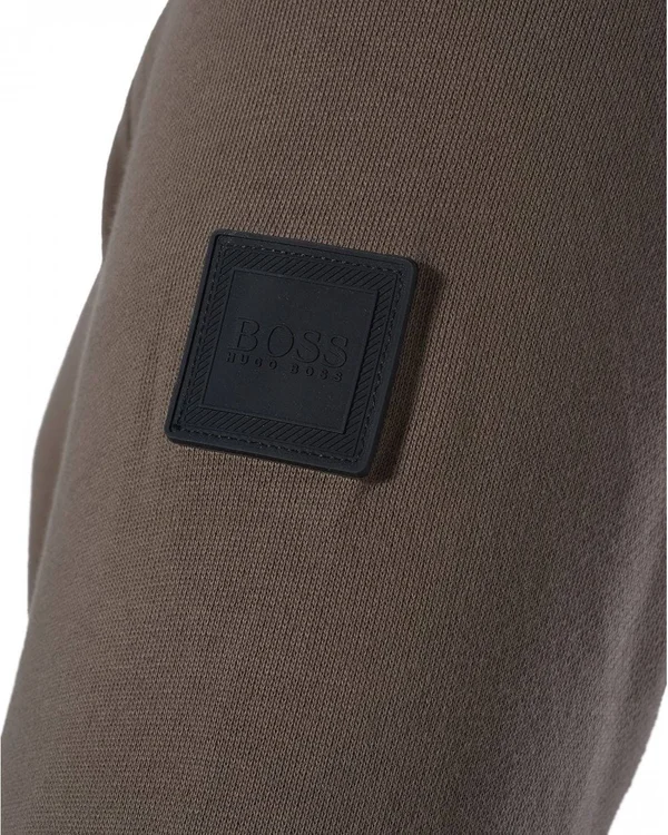Boss Mens Walkup 1 Relaxed Fit Sweatshirt, Beige Jumper