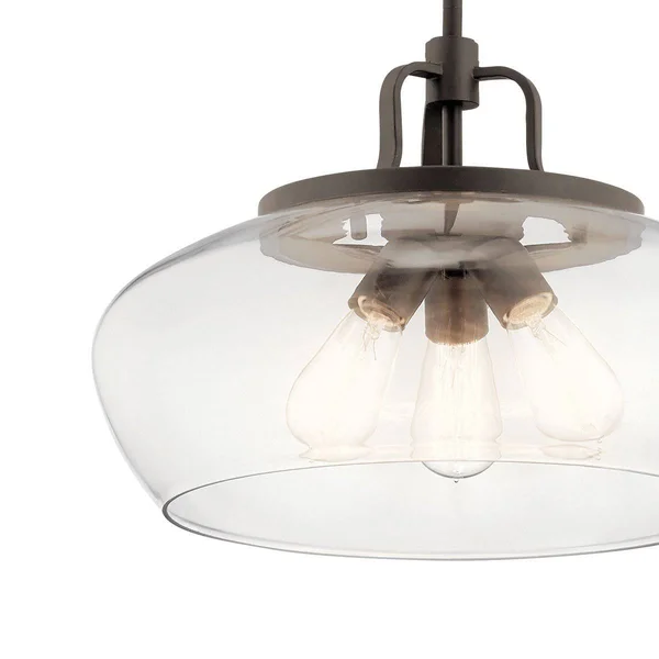 Kichler Davenport Pendant/3 Light Semi Flush - Olde Bronze - 43904OZ