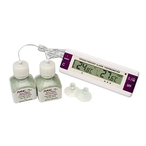 Bel-Art 61000-0300 H-B Frio Temp Calibrated Dual Zone Electronic Verification Thermometer for Freezers - Refrigerators and Incuba