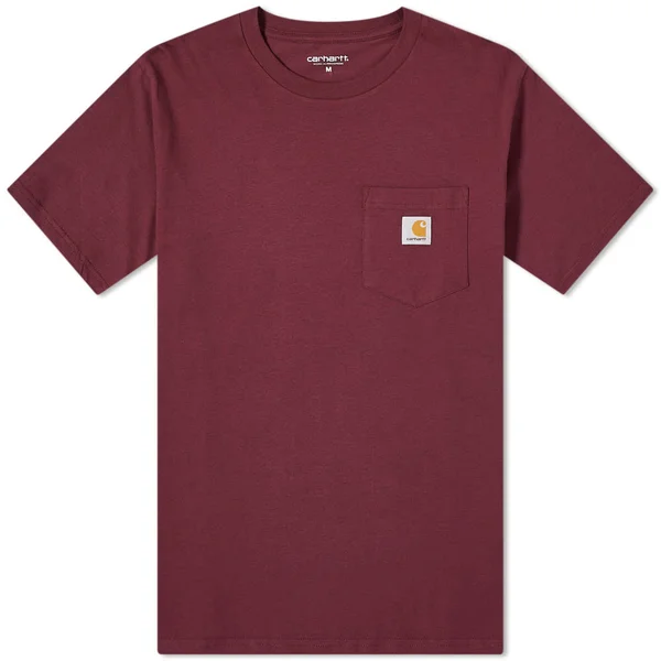 Carhartt WIP Pocket Tee Shiraz - Shiraz - Small - 100% Cotton - Men's