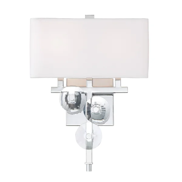 Rogue Decor Engeared 2 Light Wall Sconce Chrome 612290