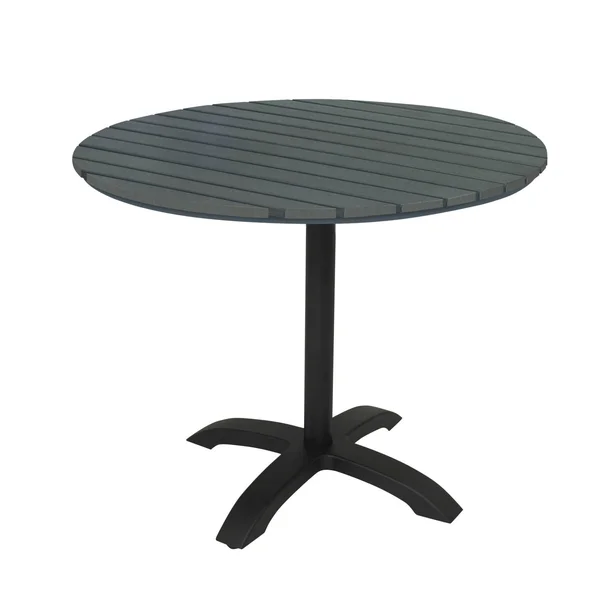 KFI Eveleen Round Outdoor Pedestal Table Dark Grey