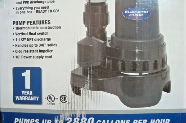 Superior Pump 92372rtg-p Quick-Install Sump Pump