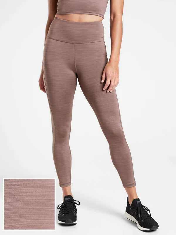 Athleta Women's Ultimate Stash Pocket Space Dye 7/8 Tight Smoked Almond Brown Size Xxs