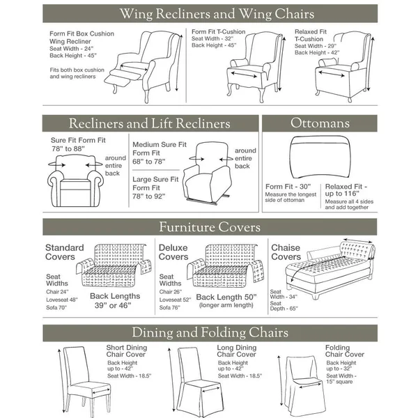 Sure Fit Stretch Pinstripe 2-Piece T-Cushion Sofa Slipcover - Taupe
