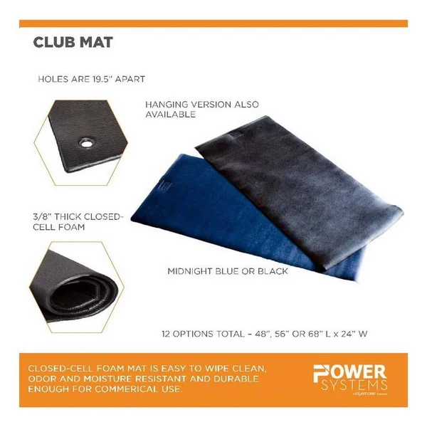 Power Systems 83611 Hanging Club Mat 56 in. L x 24 in. W x 3/8 in. Thick - Midnight Blue
