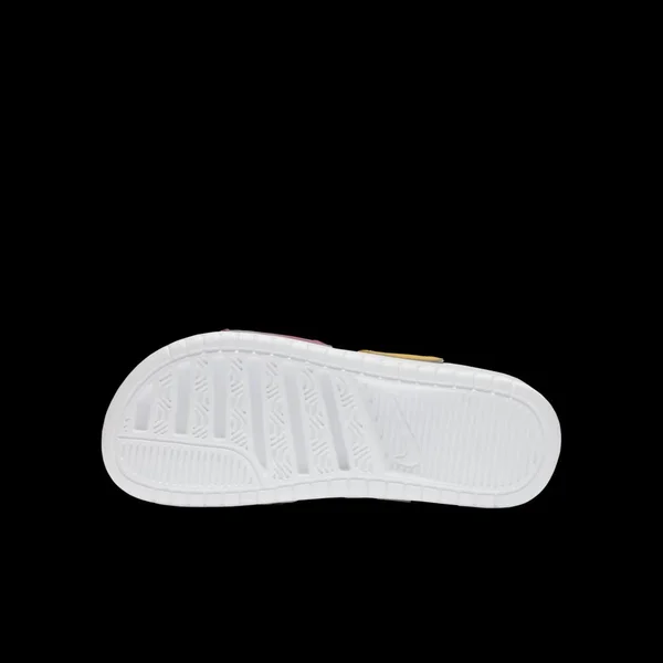 Nike Women's Benassi Duo Ultra Slide Sandals, Pink/White/Orange - Size 11.0