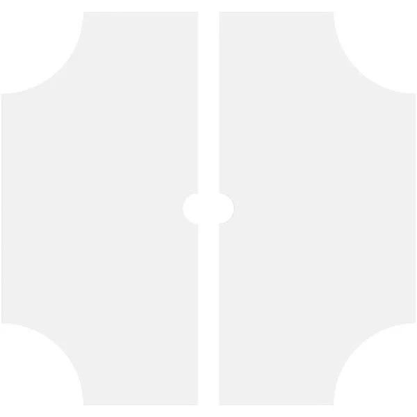 38 inchod x 3 inchid x 12 1/2 inchc x 1 inchp Haus Architectural Grade PVC Contemporary Ceiling Medallion - Two Piece