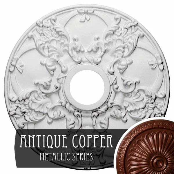 18 inchod x 3 1/2 inchid x 1 3/8 inchp Norwich Ceiling Medallion (Fits Canopies Up to 4 1/2 inch), Hand-Painted Night Shade