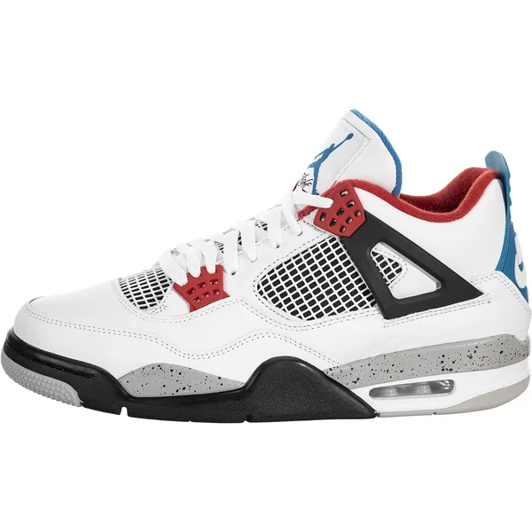Nike Air Jordan 4 Retro SE “What The” Sneakers - White/Fire Red/Tech Grey/Military Blue - 7